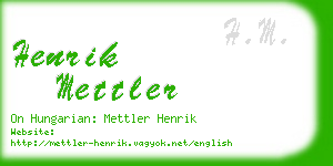 henrik mettler business card